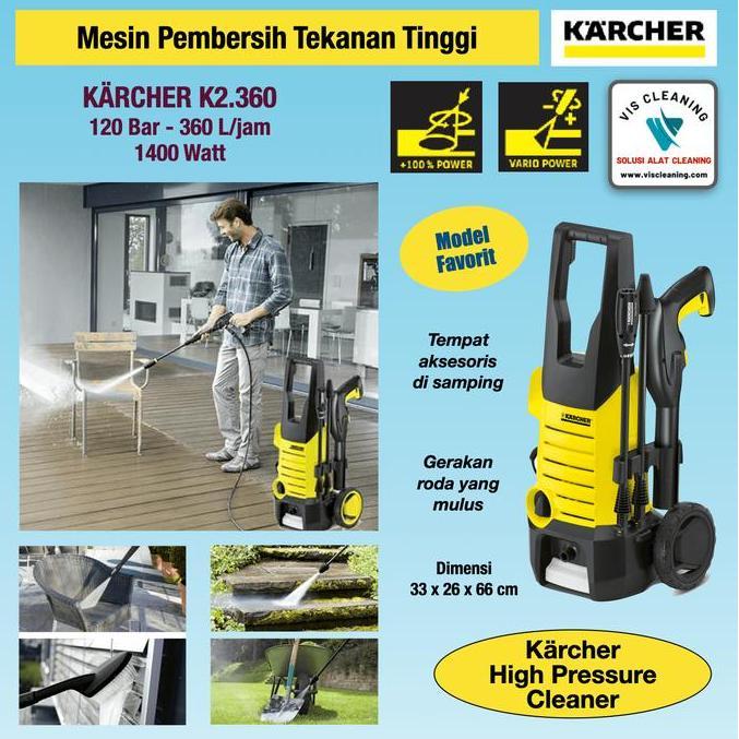 HIGH PRESSURE CLEANER KARCHER K2 360 | K2.360 | K 2.360 | (120 BAR) ORIGINAL DAN TERPERCAYA