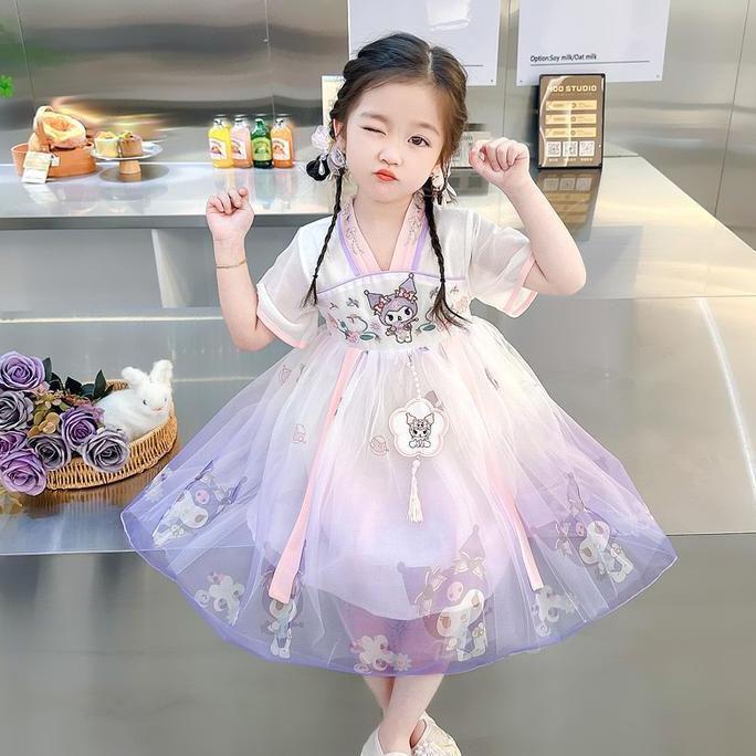 Promo Baju Gaun Dress Kuromi Rok Tutu Kostum Anak Perempuan Hanfu Cina Hanbok Pesta hanfu COD