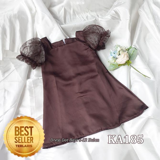 Promo Baju Anak Perempuan Coklat Mahogany Usia 2 3 Tahun Terlaris Dress Kondangan Coffe Earth Tone D