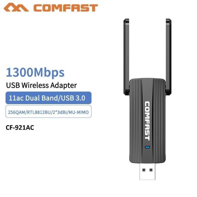 COMFAST AC1200 Wireless USB Adapter Dual Band 5G WiFi Dongle CF-921AC