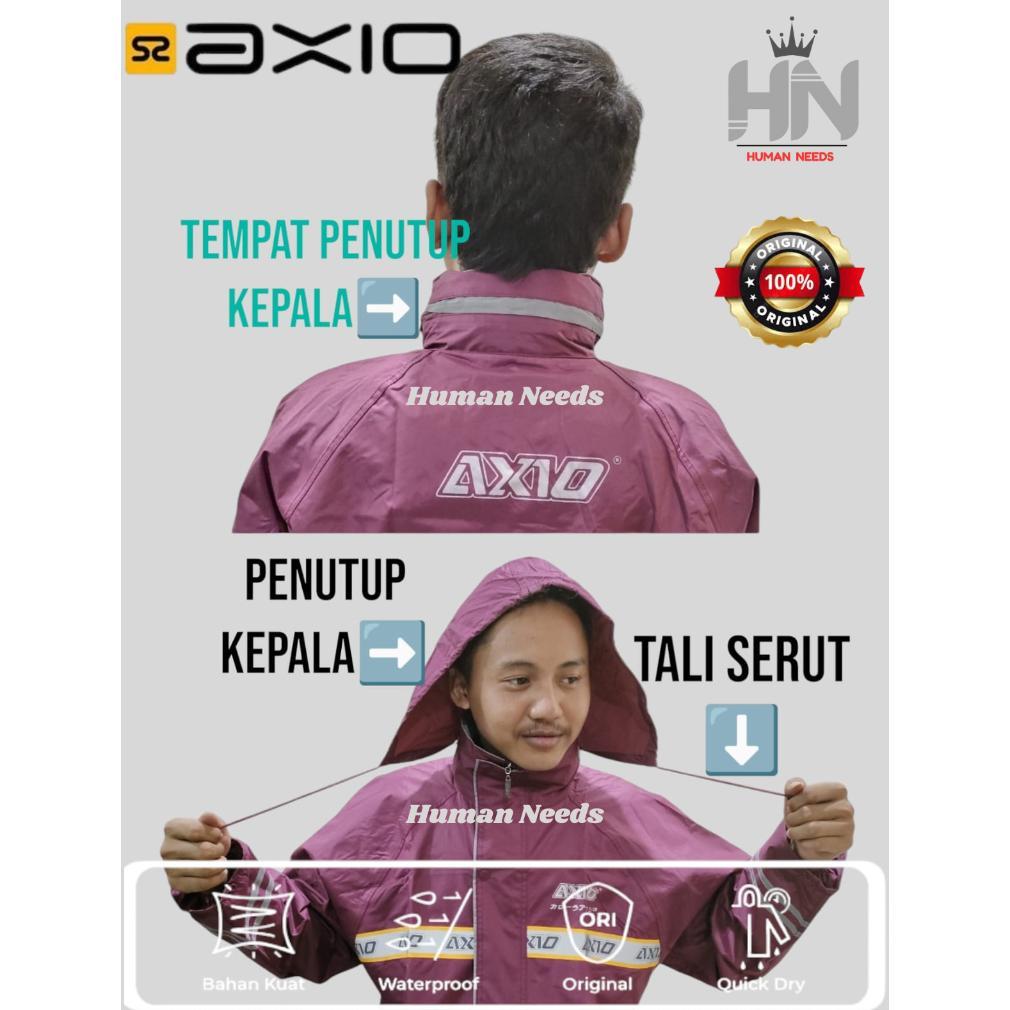Jas Hujan Axio 882 ORIGINAL/Mantel Axio Ori/Setelan Jas Ujan Axio Dewasa Jaket Celana Uniseks Jas Hu