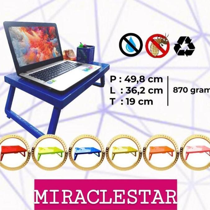 Kingdom Meja Lipat Belajar Anak Lesehan Makan Ngaji Lap Desk Plastik