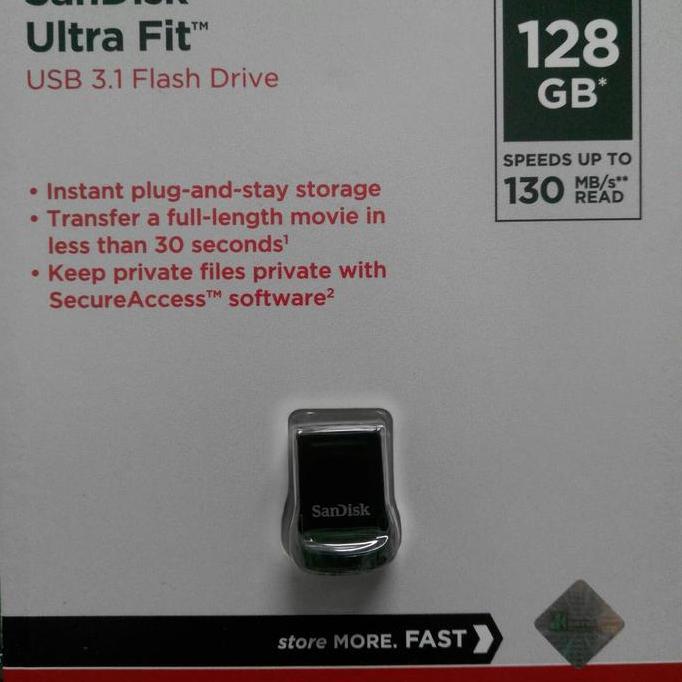 FD Sandisk Cruzer Ultra Fit CZ430 128GB USB 3.1 - Flashdisk 128 GB