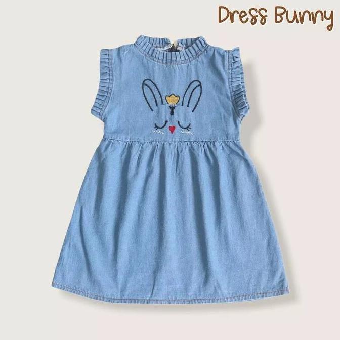 Promo DRESS BUNNY/ DRESS JEANS ANAK/ DRESS ANAK COD