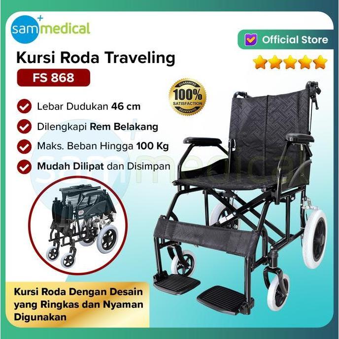 Gea Kursi Roda Traveling Roda Kecil Fs 868