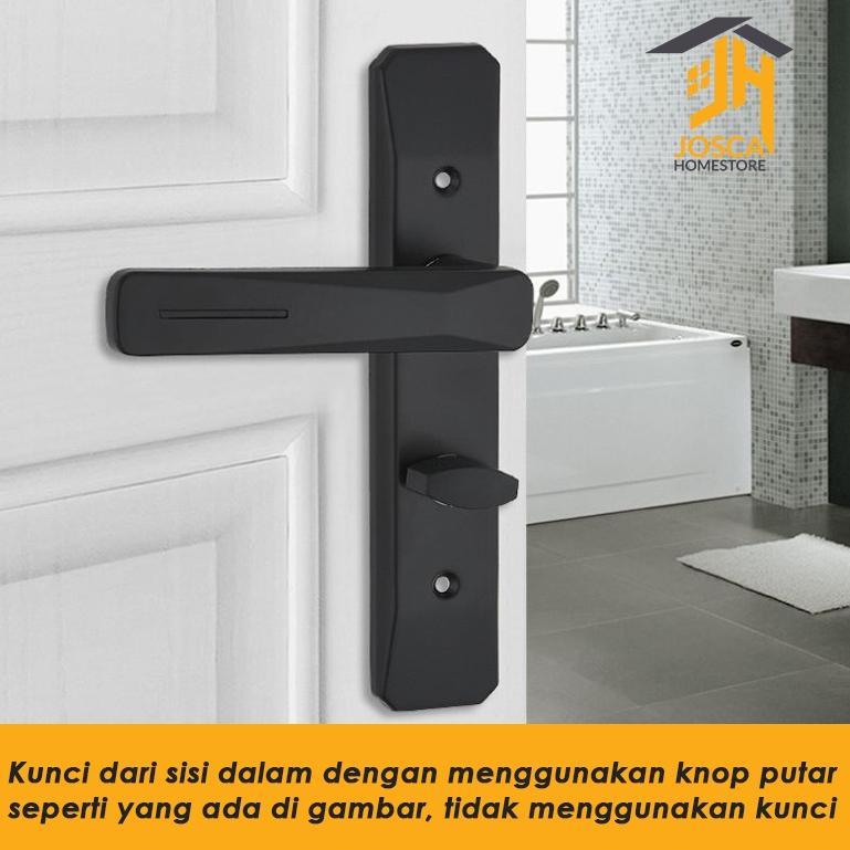 Gagang Pintu Kamar Mandi Kecil MURAH full set / Minimalis/ Kunci pintu toilet