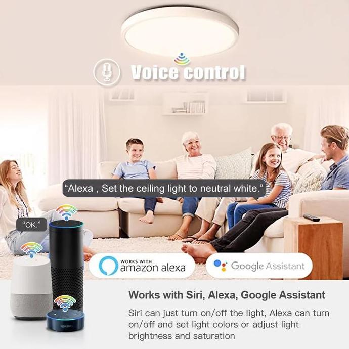 Promo Tuya Zigbee 3.0 Smart Ceiling Light Wifi Rgbcw Led Ceiling Lamp . Cod