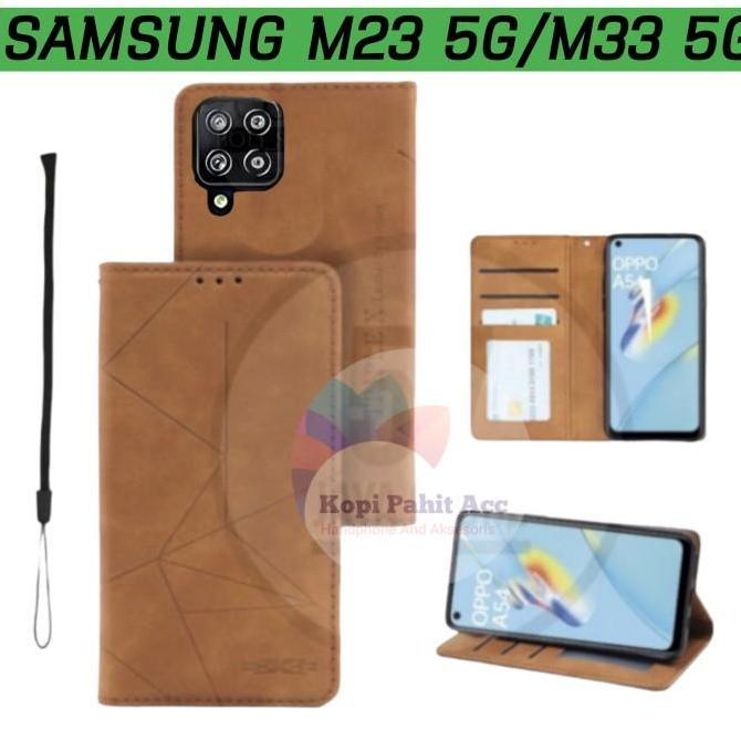 DF89 - Case Samsung M33 5G M53 5G Flip Cover Wallet Leather Case Magnet