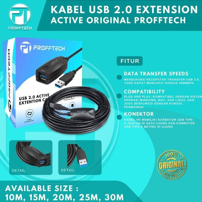 kabel usb extension aktive 15 m.