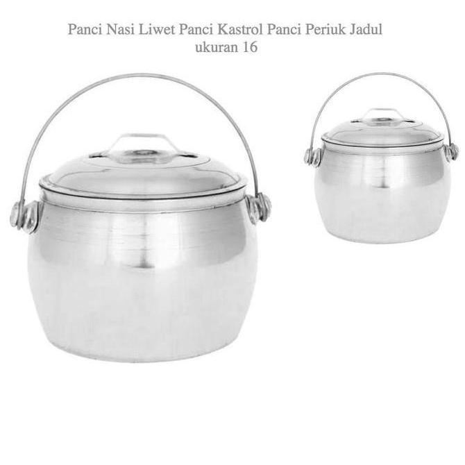 PERIUK NASI UK 16 SP MERAH ALUMUNIUM MUAT SAMPAI 2L / KETTLE UK 16, PANCI KASTROL PERIUK ALUMUNIUM /