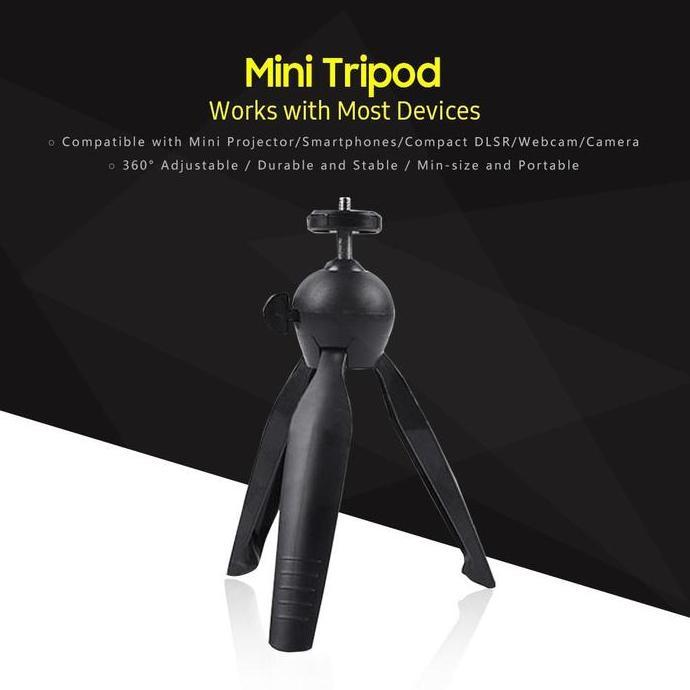 QIAOLET Proyektor Tripod Mini Portable Proyektor Stand 360