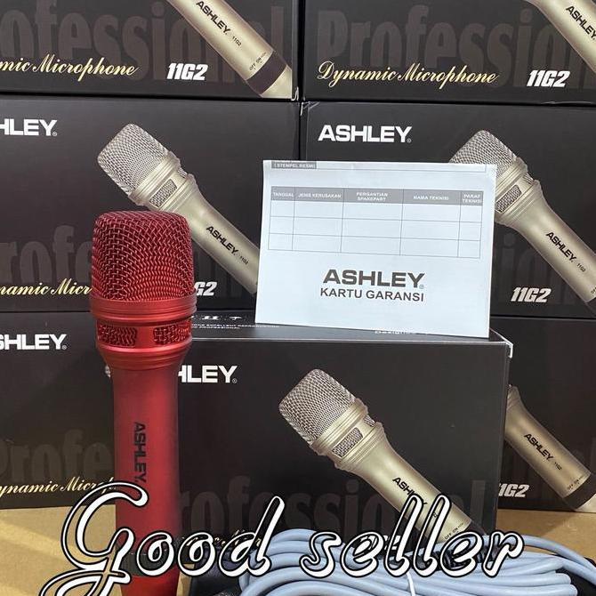Mic Kabel ASHLEY 11G2 Original Kualitas Terbaik Metal Microphone Original