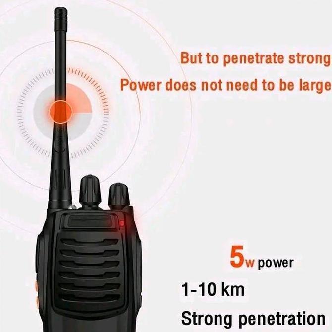 HT Baofeng 888S Walkie Talkie Jarak Jauh 10KM Handy Talky Portable BF 888S HT Led Antena Original