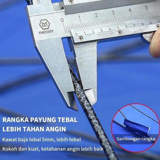 Promo Az Cod Payung Tenda 180Cm-280 Cm Payung Jualan Lapak Tenda Payung Pantai Jumbo Besar Dengan Sa