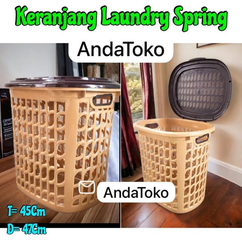 Keranjang Laundry Tutup, Keranjang Pakaian, Tempat Pakaian Kotor Keranjang Laundry