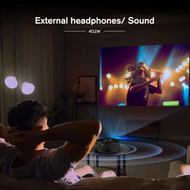 Mini Projector YT200 HD LED Proyektor YT200 Mobile Projector 1080P Proyektor