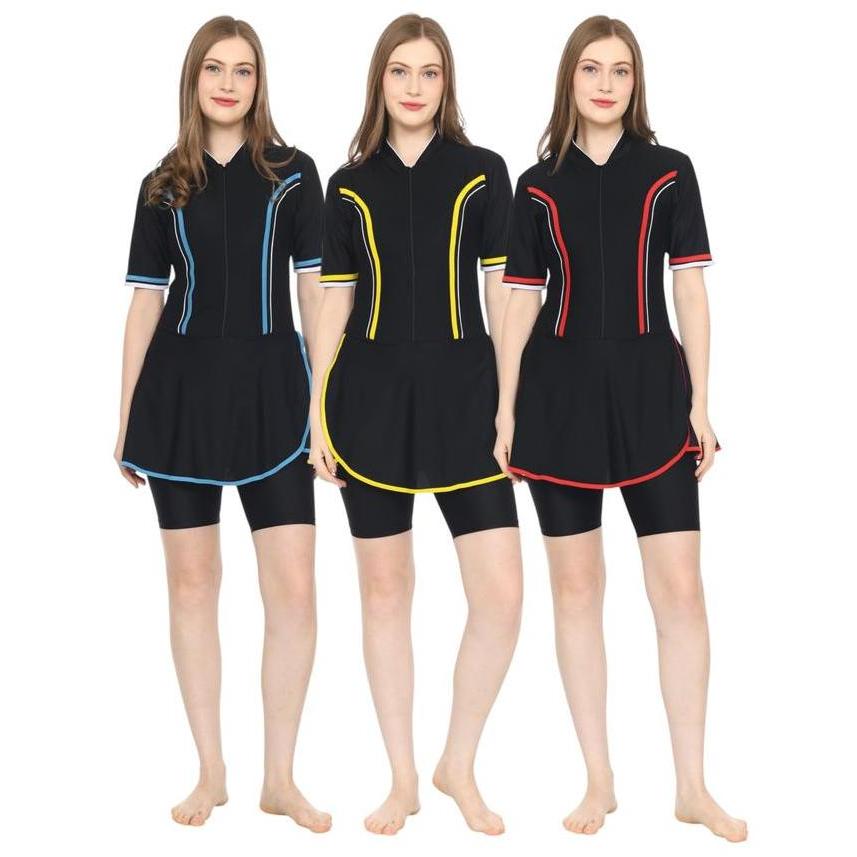 NEW WUWUNGMAS - Baju Renang Wanita Diving Rok Pendek Dewasa Big Size Jumbo Spandex Lycra Premium