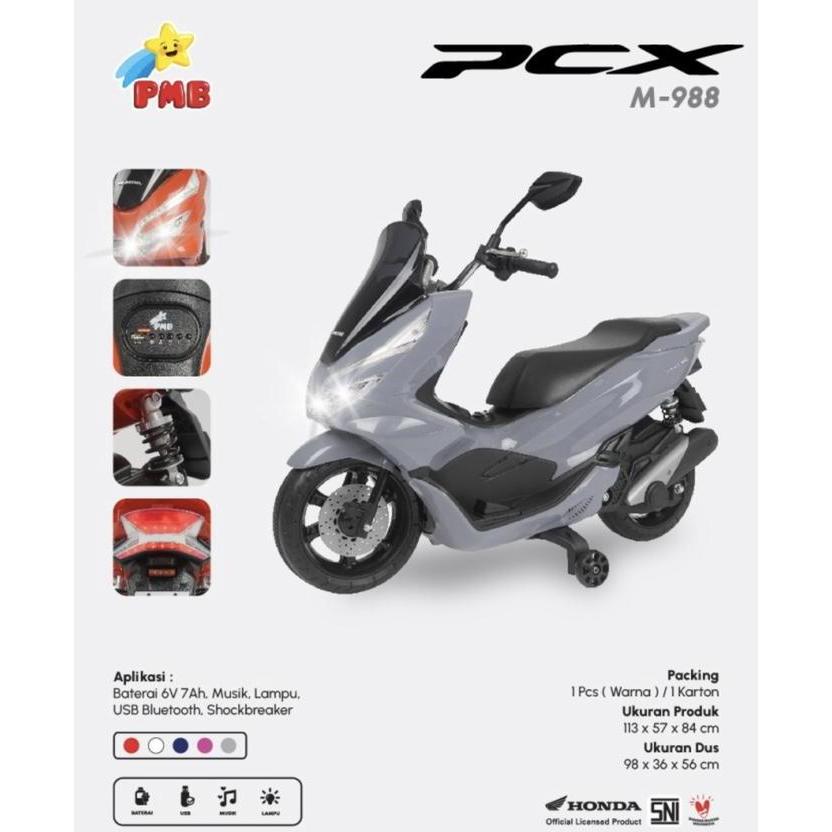 Motor Aki Anak Honda PMB PCX 988 M988 Motor Mainan Anak Murah