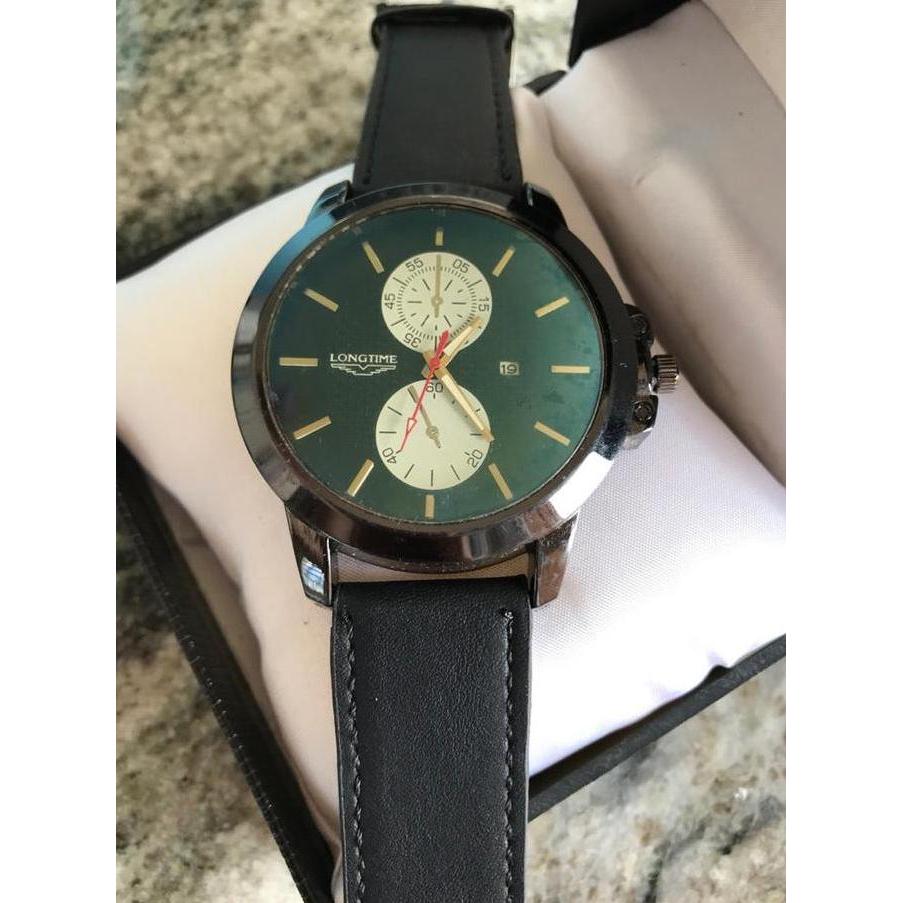 DF315>> Jam Tangan/Arloji Pria Kulit Longtime Ori Tanggal Keren Exclusive