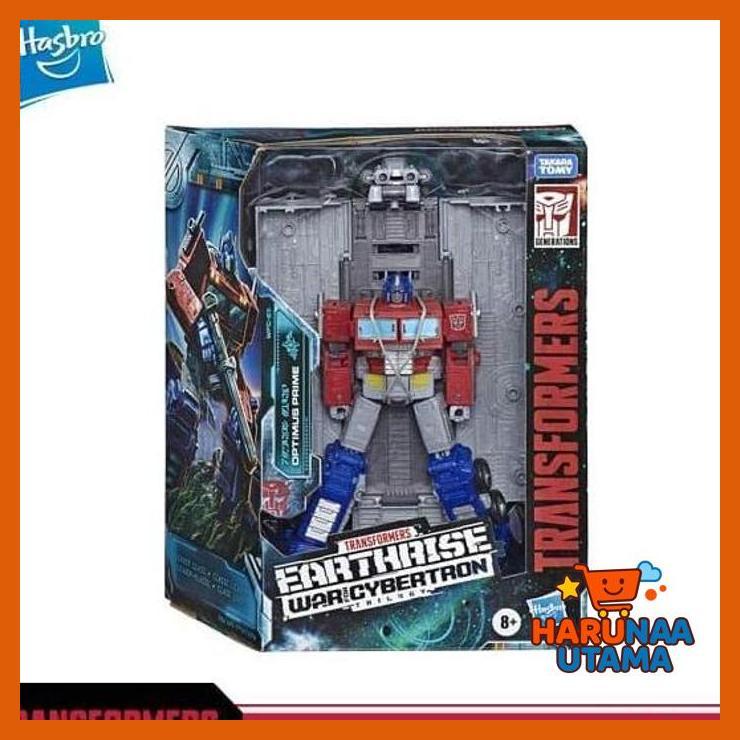 MAINAN HOBI - TRANSFORMERS WFC : EARTHRISE LEADER OPTIMUS PRIME WITH TRAILER PRIVASI AMAN