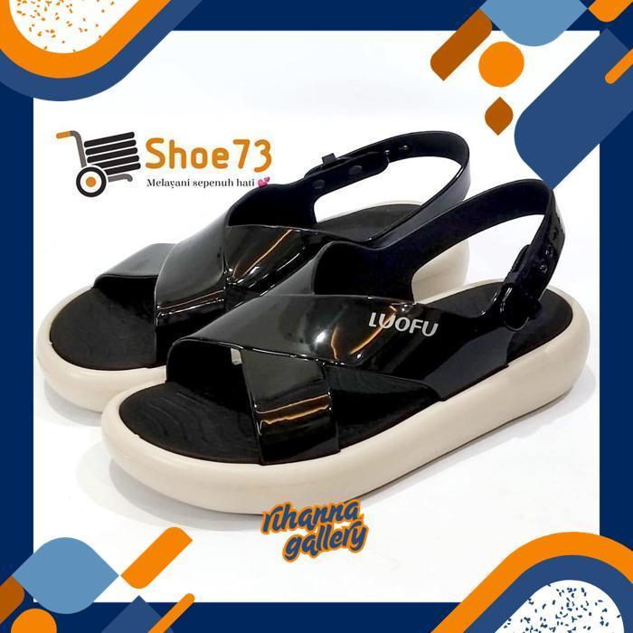 ii-99 At43 LUOFU E 7212 - SKTL6W SIZE 36-40 | Sandal Selop Tali Silang Jelly Wanita | Sendal Gunung 