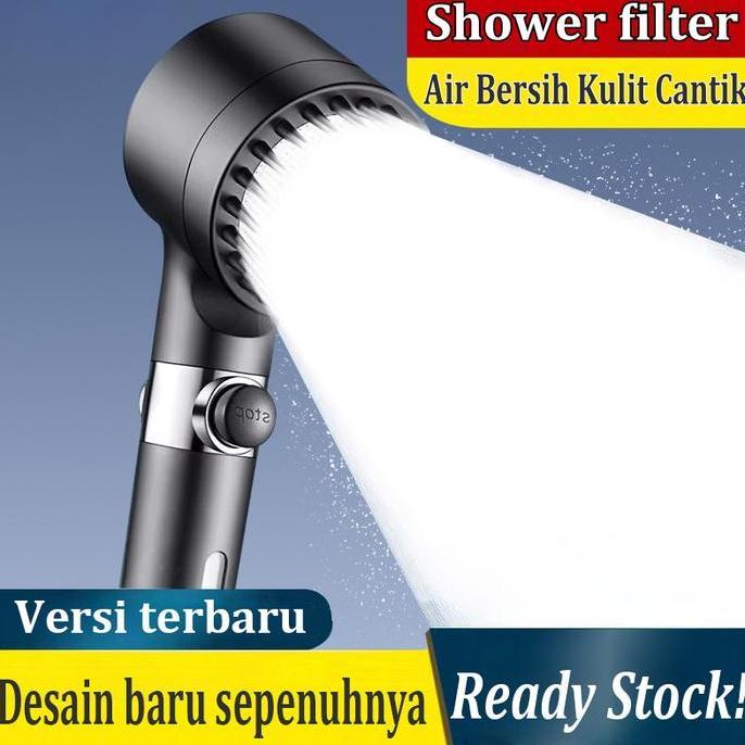 Shower Ion Shower Kamar Mandi Kepala Shower Kamar Mandi Shower Filter Air Karet Pipa Selang