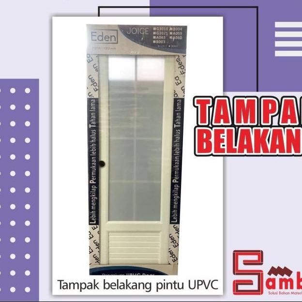 PINTU UPVC 70X198 EDEN JOICE / PINTU KAMAR MANDI UPVC [terbaik]