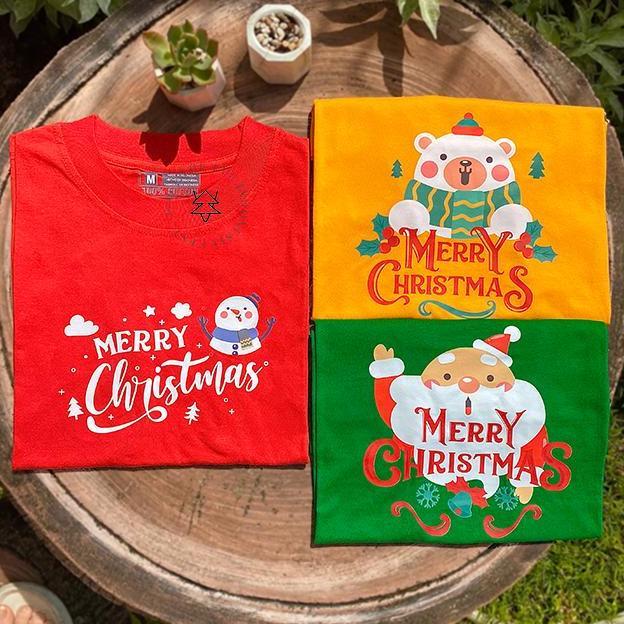 KAOS KELUARGA TSHIRT NATAL I Atasan Couple Natal Christmas untuk Keluarga dan Anak Baju Dewasa Wanit