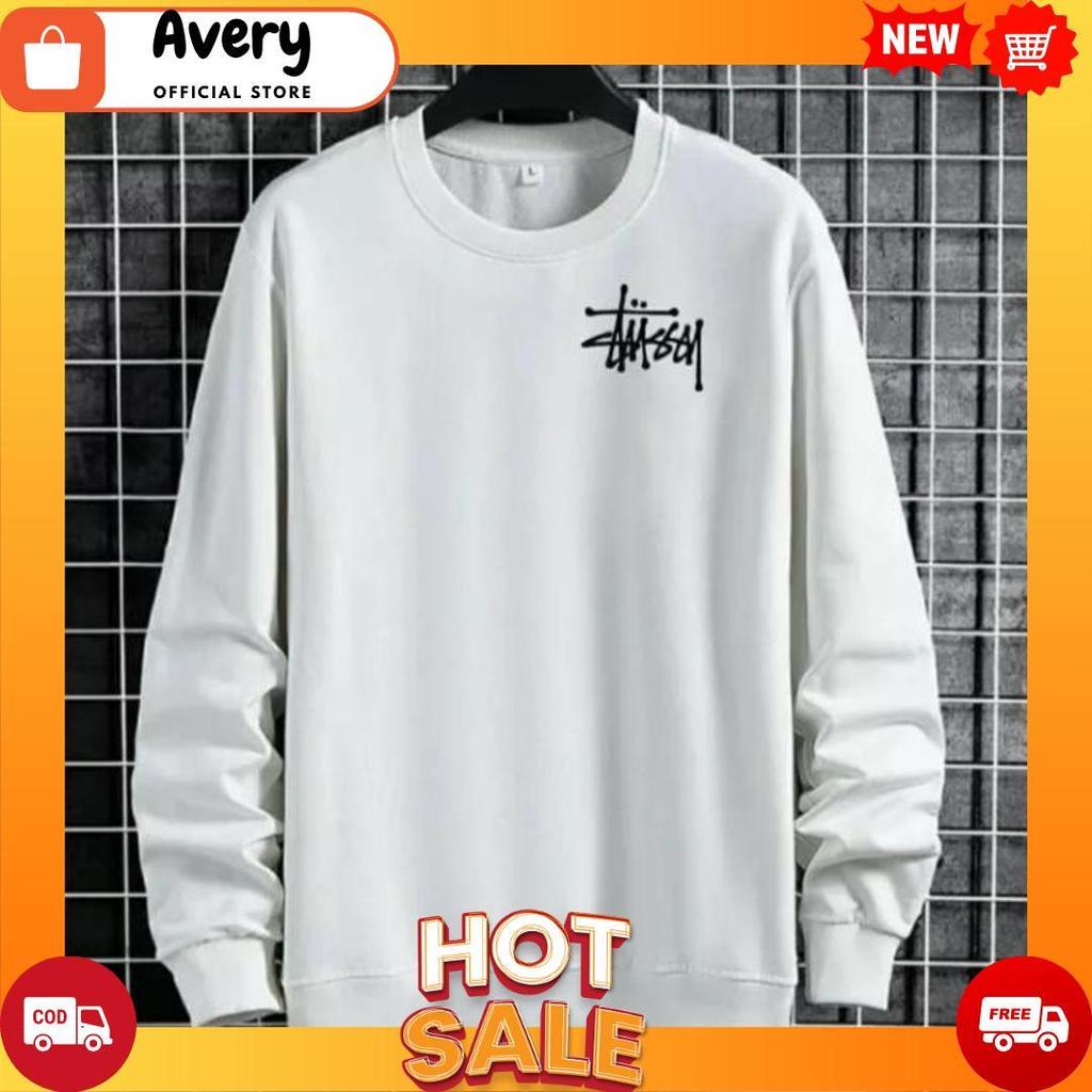 PAKAIAN PRIA LENGAN PANJANG STUSSY/SWEATER STUSSY/ KAOS CREWNECK [J1][B1]