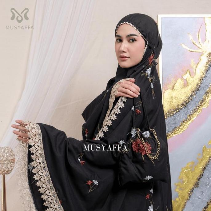 Terlaris MUSYAFFA - Mukena Dewasa Bordir Mewah Bunga Cantik Ceisya Series Mukena bordir