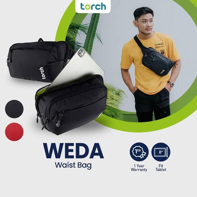 Torch Tas Selempang Waistbag Mini Gadget Tas Waterproof Weda