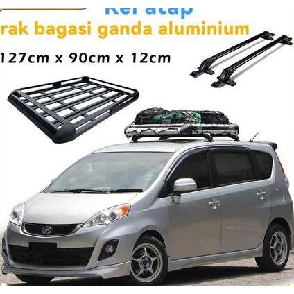 HS Roof Rack Universal/Roof Rack For CarRak Universal Untuk Kenderaan Rel atap + rangka kompartemen 