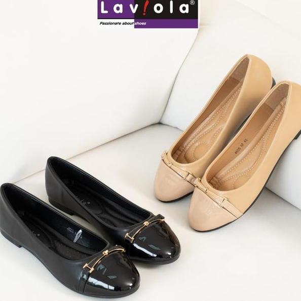 Laviola 4555 Lsh Sepatu Flat Wanita Bla Apricot Shoes Kerja