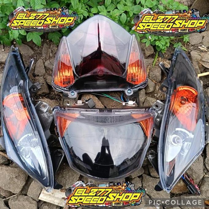 Reflektor Headlamp Lampu Depan Mio J Custom Lampu Sen Sein Riting Mio J Custom Smoke Oren Stoplamp L