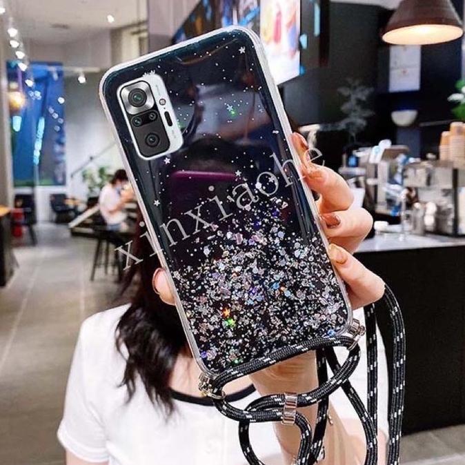 Case Tali Nagita Redmi Note 10 Pro Lanyard Glitter Gantungan
