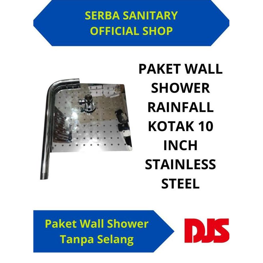 BUTTERCUP TANPA SELANG SHOWER Paket Wall shower Rainfall Kotak 10inch (Tanpa selang) terlariss