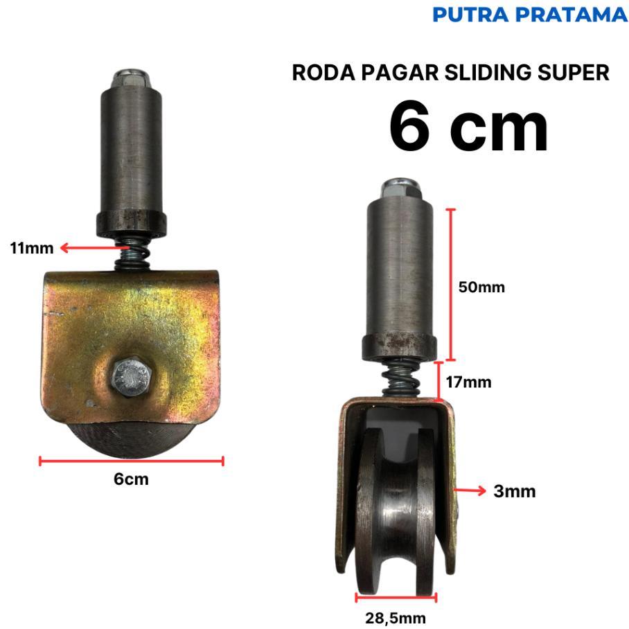 RODA PAGAR SLIDING SUPER 6cm, 8cm | Roda Pagar Roda Sliding Super Roda Troli