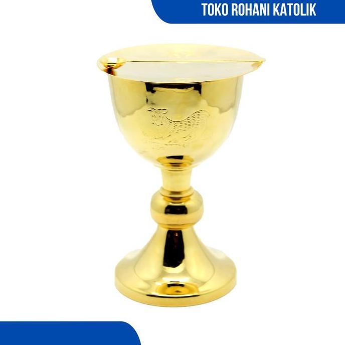 PIALA PERJAMUAN KATOLIK (LAPIS EMAS) / PERALATAN MISA KATOLIK / PIALA KUNINGAN IQB