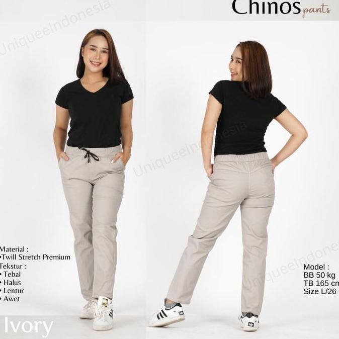 CELANA CHINOS JUMBO WANITA - CELANA PANJANG CHINOS JUMBO