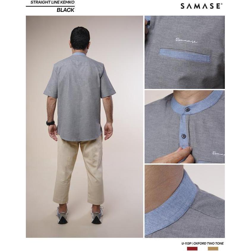 Promo SAMASE Ori Baju Muslim Koko Kemko Straight Line Kemko U-113P COD