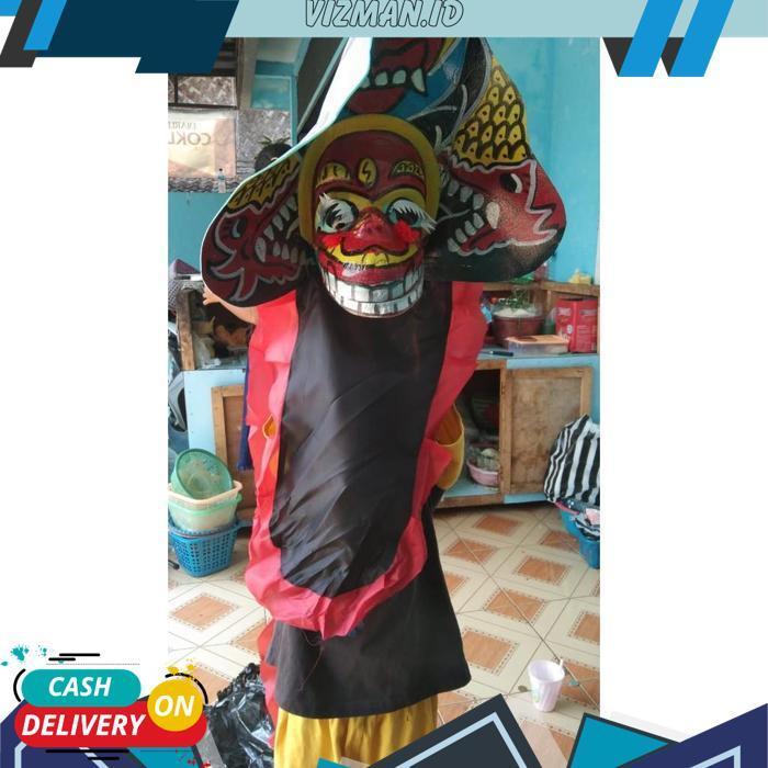 [Drs] Barongan Devil Anak Telon Dewasa Murah Kediri Sd Smp Full Set Kemul Barongan Biru Ukuran 21 Te