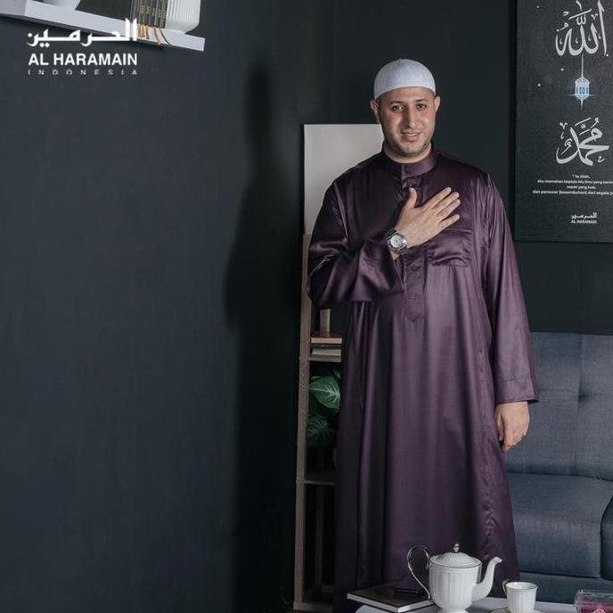 Promo AL Haramain Jubah / Gamis Pria Remaja & Dewasa Viet Polos / Jubah AL Haramain | Coklat Keungua