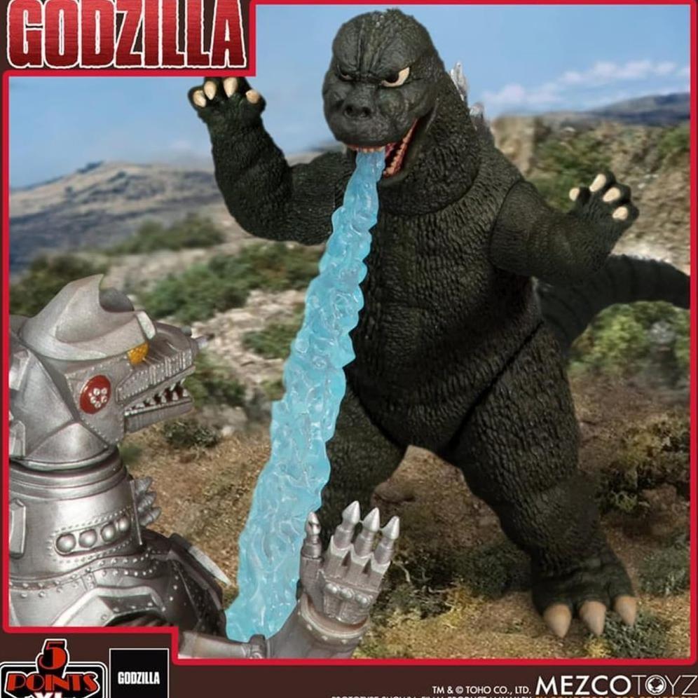 Mezco - Godzilla Vs Mechagodzilla (1974) Set Mit Drei Figuren Original Produk