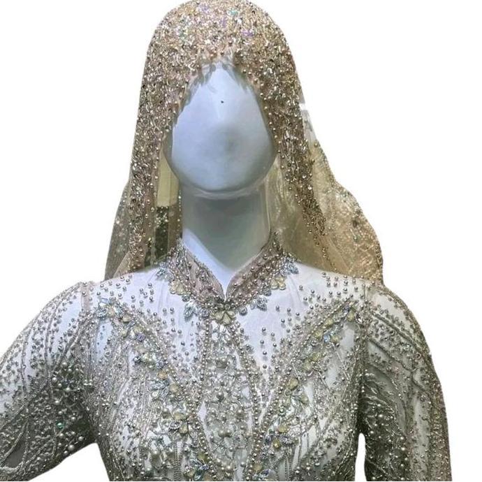 Veil / Selayer Hijab Premium Payet - Pengantin / Ibu Hajat Syal KUN