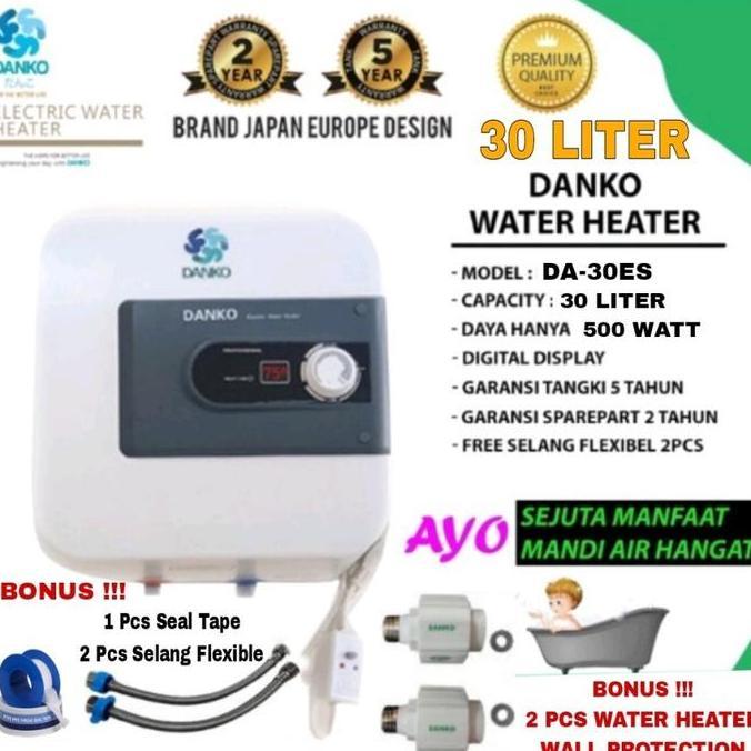 COWSLIP WATER HEATER listrik DANKO japan GRATIS KRAN BATHUB SET - WH GRATIS KRAN - WATER HEATER DANK