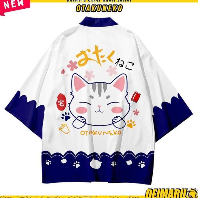 Kostum Kimono Haori Otaku Neko Cardigan Jepang Happi Kawaii