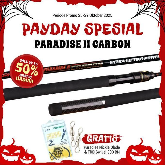 Tornado Joran Paradise Ii Carbon Solid Im8 Full Eva & Japan Style Garansi 1 Tahun Extra Lifting Powe
