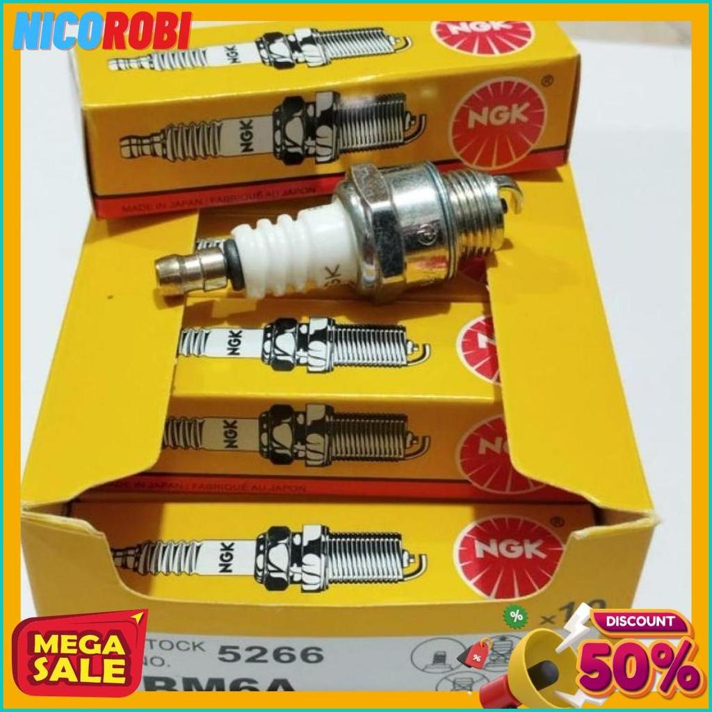 Wajib Punya 10(Sepuluh)Pcs Spark Plug Busi Mesin Potong Rumput Bp6Ma Chainsaw Senso Kecil Besarsempr