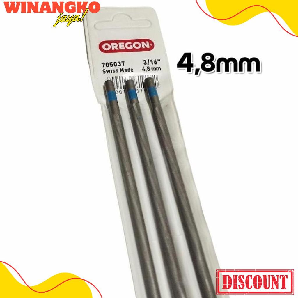 Diskon Kemerdekaan 3(Tiga) Pcs Kikir Bulat Untuk Rantai Chainsaw Senso Kecil Besar 5200 5500 5800 07