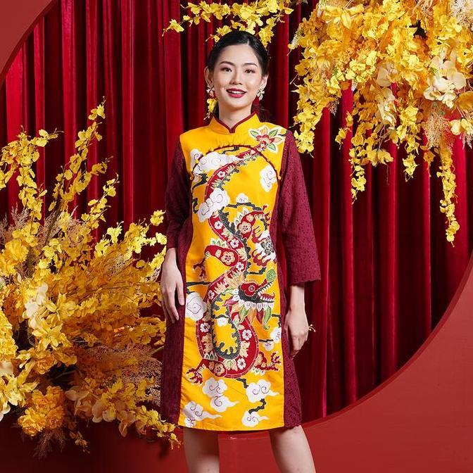 NONA RARA - Dereta Tulis CNY D0458, Baju blouse batik wanita modern